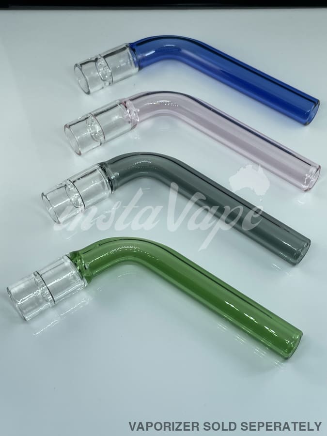 Coloured Glass Mouthpiece For Arizer Solo 2/air 2 - Colored Stem With Clear Chamber(110Mm) Bent