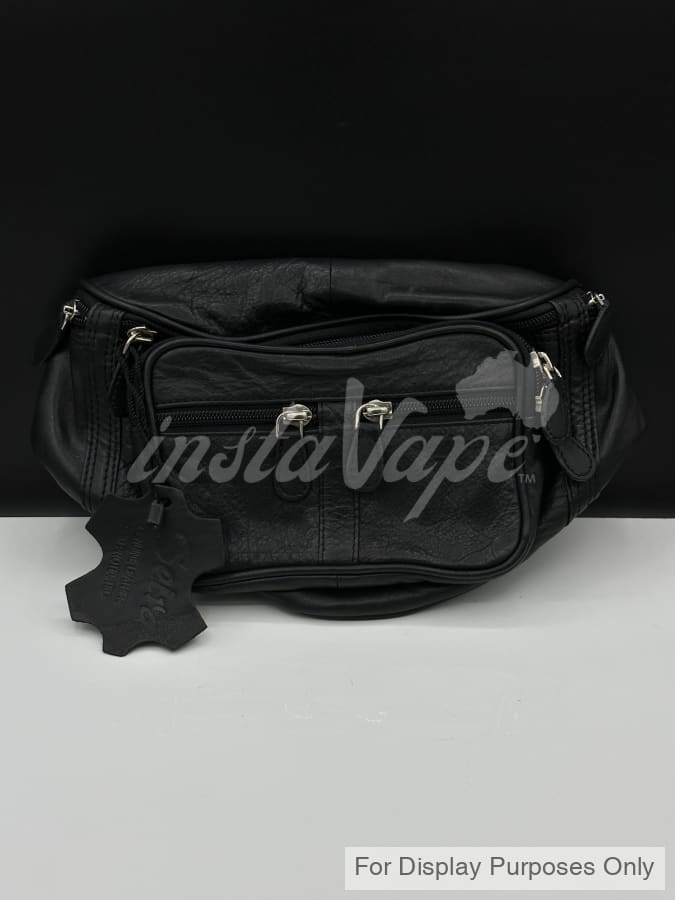 Seira Cowhide Leather Bum Bag Black